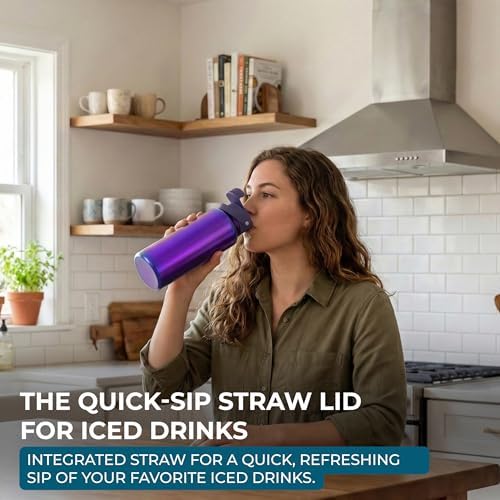 32 oz Ceramic Lined Tea Infuser Travel Tumbler, Micro-Mesh Stainless Steel Infuser, Pure Taste Ceramic Interior, Triple Insulated 12hr Hot Cold, Dual Sip & Straw Lid, Scratch-Resistant - Image 7