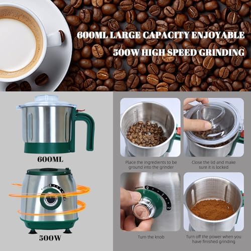 Versatile Kitchen Grinder - 500W Electric Mill (Green) - Image 5