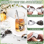 uxcell 25 Set Bridal Shower Tea Party Favor for Heart-shaped, Silver - Image 6