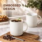 theterra Ceramic Coffee Mugs Set of 4, 14.2 oz Coffee Cups with Handle - Image 5