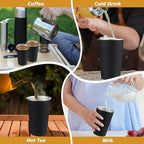 Mimorou 20 Pack 20 oz Stainless Steel Cups Metal Cup, Black - Image 5