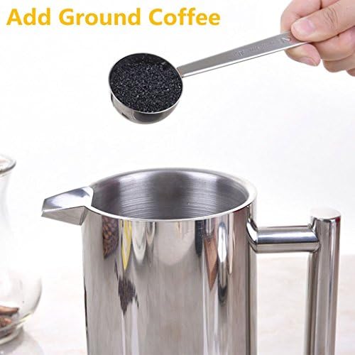 French Maker Stainless Steel Coffee Tea Maker French Espresso Press with Insulated Double Wall and - Image 7