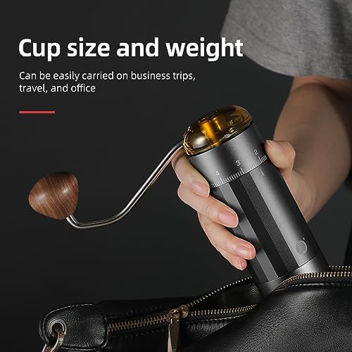 Manual Coffee Grinder, Z5 Hand Coffee Grinder with 25g Capacity External Adjustable Knob, Manual and Electric Dual Mode grinder, Espresso, Mocha, Pour-over, French Press Gray - Image 2