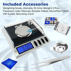 AWS Gemini-20 Milligram Scale 20g x 0.001g–Digital Jewelry/Lab Scale for Powder, Gold, Gems – Includes Calibration Weights, Tweezers & Tray–Tare, Cal, 6 Units (Gemini - 20 - Black) - Image 5