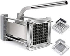 French Fry Cutter, Sopito Professional Potato Cutter Stainless Steel with 1/2-Inch and 1/4-Inch Blade Great for Potatoes Carrots Cucumbers by Sopito