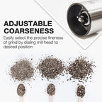 Eparé Bundle: Electric Salt or Pepper Grinder & Reusable Swedish Kitchen Dishcloth - Battery Operated Ceramic Burr Peppermill & Stylish & Washable Cellulose Paper Towel & Sponges Alternative - Image 3