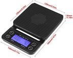 Fdit Digital Kitchen Food Scale with Timer, 3KG/0.1g, LCD Display, Bluish Violet Backlight, Anti-Slip Silicone Pad, Tare Function - Image 3