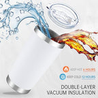 20 oz Tumblers Bulk Stainless Steel Tumbler with Lid, 6 Pack - Image 2