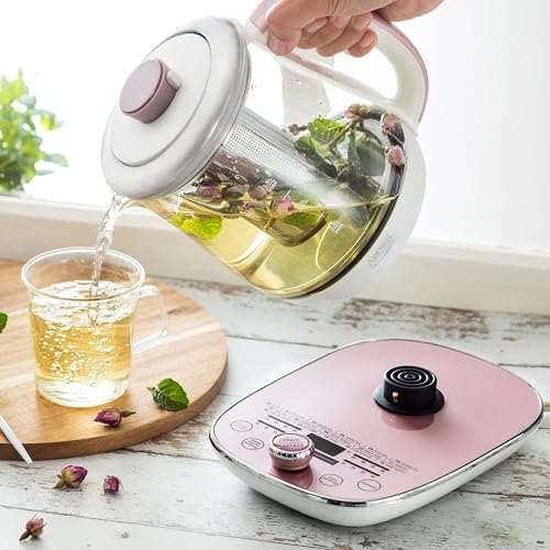 AROMA® Professional 1.5L / 6-Cup Glass Digital Electric Tea Maker, Automatic Keep Warm Mode, 16 Different Heat Setting Options, Spill-Free Pouring Spout (AWK-701) - Image 6