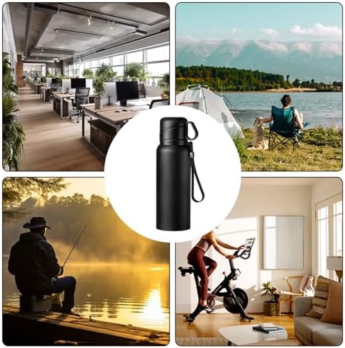 Double wall vacuum Leakproof stainless steel wide mouth insulated water bottle;tea tumbler with infuser,cup,lid;smart thermoses hot drinks;thermal flask ice coffee with led digital temperature display - Image 7