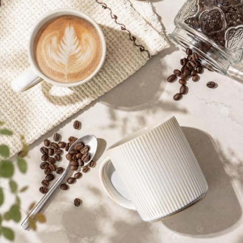 theterra Ceramic Coffee Mugs Set of 6, 14.2 oz Coffee Cups with Handle - Image 2