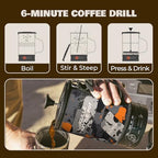 Portable Camping Coffee Maker, Electric French Press, Travel Kettle, 120V - Image 6