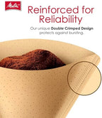 Melitta #2 Cone Coffee Filters, Bamboo, 80 Count (Pack Of 6), 480 Total Filters - Fits all 2-6 Cup Cone Coffee Makers and 1-cup Pour-Over Brewers, Compostable, Tear-Resistant, Made in USA - Image 6