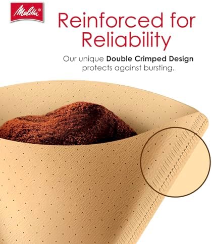 Melitta #2 Cone Coffee Filters, Bamboo, 80 Count (Pack Of 6), 480 Total Filters - Fits all 2-6 Cup Cone Coffee Makers and 1-cup Pour-Over Brewers, Compostable, Tear-Resistant, Made in USA - Image 6