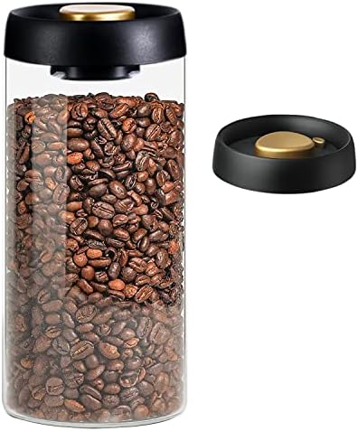 Gute Borosilicate Glass Kitchen Storage Jars, Coffee Canisters with Airtight Lid Seal, Food Storage Containers - Perfect for Coffee Beans, Tea, Sugar, Candy, Spices, Rice (1800ml/60 Ounces) by Unknown