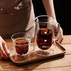 Double Wall Glass Coffee Carafe Pour Over Coffee Maker Decanter, 13.5oz - Image 2