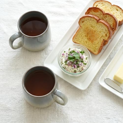 Bosmarlin Ceramic Coffee Mug Set of 4, 17 Oz, Coffee Cups with Big Handle, Wide Bottom, Microwave and Dishwasher Safe (Purple) - Image 3