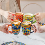 vancasso KRVI Ceramic Coffee Mugs, Set of 6, 16 oz - Image 5