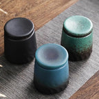 ELEFOCUS Ceramic Tea Canisters, Cat and Dog Ash Urn, Retro Style, for Living Room - Image 7