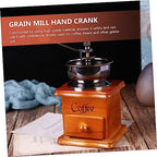 Vintage Manual Coffee Bean Grinder, Wooden Hand Crank Grain Mill - Image 2