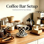 Checkerboard Pour Over Coffee Dripper, Vintage V60 Style Slow Drip Brewer - Image 6