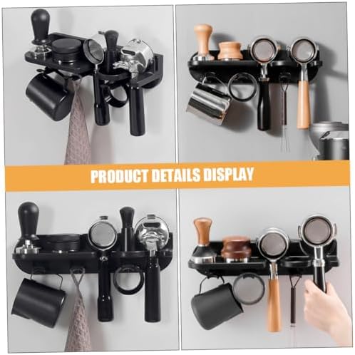 Cabilock Self-adhesive Espresso Tamper Station Wall Shelf for Coffee Machines Organized Portafilter Holder for Use Easy Installation No Drilling Required - Image 3