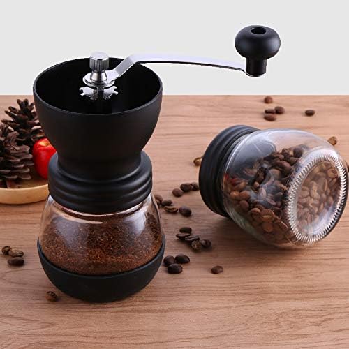 Coffee Accessories Portable Manual Coffee Machine, Grinder Adjustable Ceramic Burr Mill Hand Crank Household Crusher Coffee Bean Tools Household Office (Color : B) - Image 3