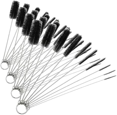 Long Straw Brush, Nylon Pipe Tube Cleaner 8.2-ihch 10 Different Diameters Set of 10 (Pack of 4) by DESIN