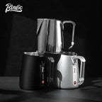Bincoo Milk Frothing Pitcher,Espresso Milk Frothing Pitcher Stainless Steel 20oz/600ML Coffee Milk Frother Cup with Measurement Lines,Ergonomic Handle for Latte Art & Cappuccino - Image 5
