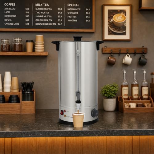 16L Commercial Coffee Urn,Stainless Steel Large Coffee Maker - Image 3