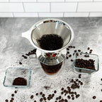The London Sip Stainless Steel Coffee Dripper Pour Over Coffee Maker, Coffee Slow Brewing Accessories for Home, 1-4 Cup (Pack of 2) - Image 3
