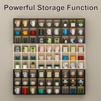 Helsin 9 Grid Vintage Coffee Mug Display Rack, 16inch Wall Mounted Wooden Curio Shadow Box Shelf, Cup Floating Shelves Display and Organizer (Bronze) - Image 7