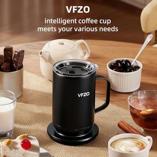Self Heating Coffee Mug,High-Capacity- 18 oz, 180 Min Battery Life, Smart Heated Coffee Mug，Smart Mug, Simple Temperature Control Operation, Gifts for Family Members (Black) - Image 5