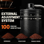 Manual Coffee Grinder for Espresso, Portable Hand Crank Coffee Bean Grinder - Image 2