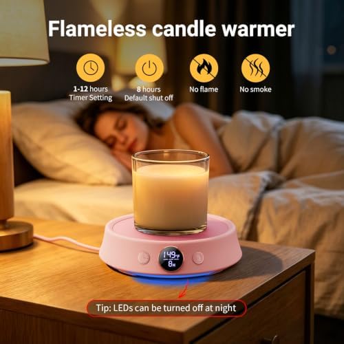 Coffee Mug Warmer & Mug Set, Electric Cup Warmer for Desk, 12H Timer - Image 6