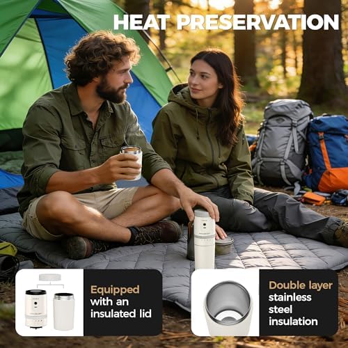 HAUSHOF Portable Coffee Maker for Travel, Rechargeable Electric Grinder - Image 5