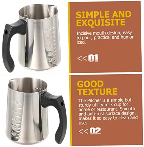 Stainless Steel Frothing Cup 600ml Milk Pitcher for Coffee - Image 6