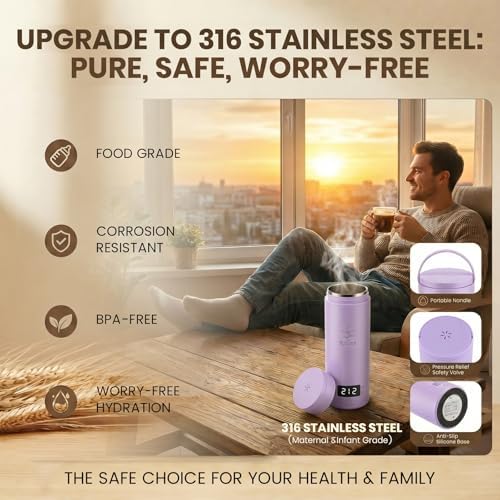 Portable Electric Kettle For Travel, 120V, 450ml, 4 Temperature Control - Image 6