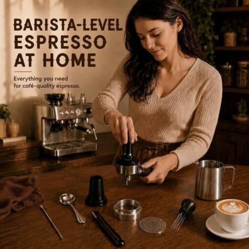 51mm Espresso Accessories Kit, 10 Pcs Espresso Kit Barista Tools, Espresso Machine Accessories with Tamper, Coffee Distributor, Dosing Funnel and WDT Tool, Espresso Tools Set - Image 6