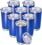 20oz Tumbler Insulated Coffee Tumblers with Lid Stainless Steel DarkBlue 8P by AEPDTD