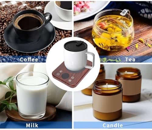 CUIFATI Mug Warmer, 36W Coffee Cup Warmer for Desk with Auto Shut Off, 12H Timer, Electric Coffee for Desk, Beverage Heater for Tea Water Milk, 9 Temp Settings (US Plug) - Image 3