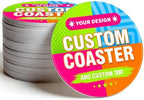 Full-Color 4" Round Pulpboard Coasters for Bars, Restaurants, Cafes - Add Your Custom Logo or Imprint (80 PT, Qty 50) by USMG