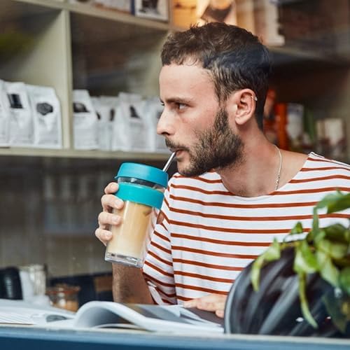 KeepCup Longplay Reusable Coffee Cup, 12 oz Tempered Glass Travel Mug with Removable Tritan Sleeve and Splashproof Lid, Dishwasher Safe, Haze - Image 6