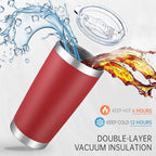 20 oz Tumblers Bulk Stainless Steel Tumbler with Lid, 12 Pack - Image 2