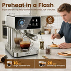 Touchscreen Espresso Machines with Timer, 51oz Water Tank, 20 Bar - Image 3