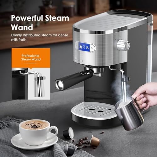 COWSAR 20-Bar Espresso Machine with Steam Wand & Milk Frother - Image 4