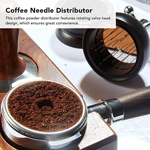 FLEXMAN Adjustable Coffee Distributor, 22 Needles Coffee Powder Distributor with Metal Rotating Handle Fixed Cove, Rofessional Espresso Coffee Powder Stirring Tool (53mm) - Image 2