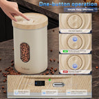 Veken Electric Vacuum Coffee Canister with Window, Auto-Seal Container,19OZ - Image 3