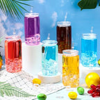 Blushtier 20 Acrylic Mason Jars with Lids and Straws 16 oz Drinking Plastic Tumbler with Straw Iced Coffee Cups Water Bottles Mugs for Wedding Party Favor Water Milk Beer Juice Beverage (Clear) - Image 4
