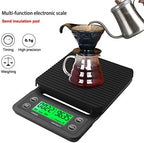 Coffee Scale with Timer, High Accuracy Kitchen Digital Food Scale LCD Display with Tare Function for Baking and Cooking Wine Red 3kg/0.1g - Image 3